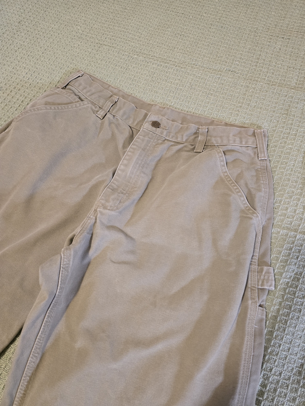 Carhartt Men's 34x32 Casual Workwear Utility Pant Light Khaki Dungaree